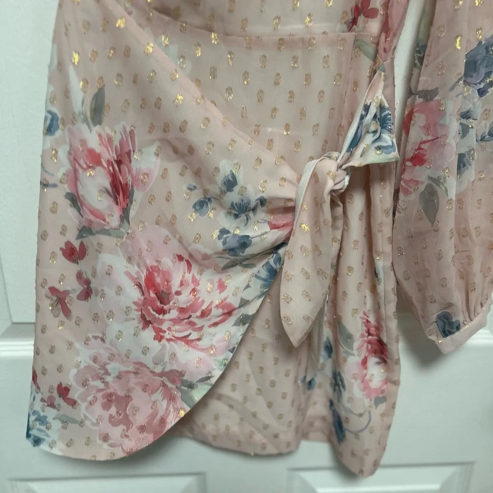 NWOT Yumi Kim Studio 54 Dress Wayfarer Pink Floral Dress Size Small - Picture 3 of 13